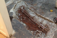 Repaired a leak under the concrete slab in Loudoun County VA