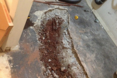 Repaired a leak under the concrete slab in Loudoun County VA
